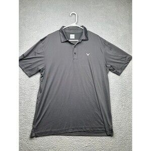Callaway little stripe two tone polo black gray size large